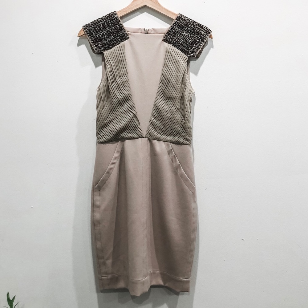 Yigal Azrouel beaded cap sleeve cocktail dress
